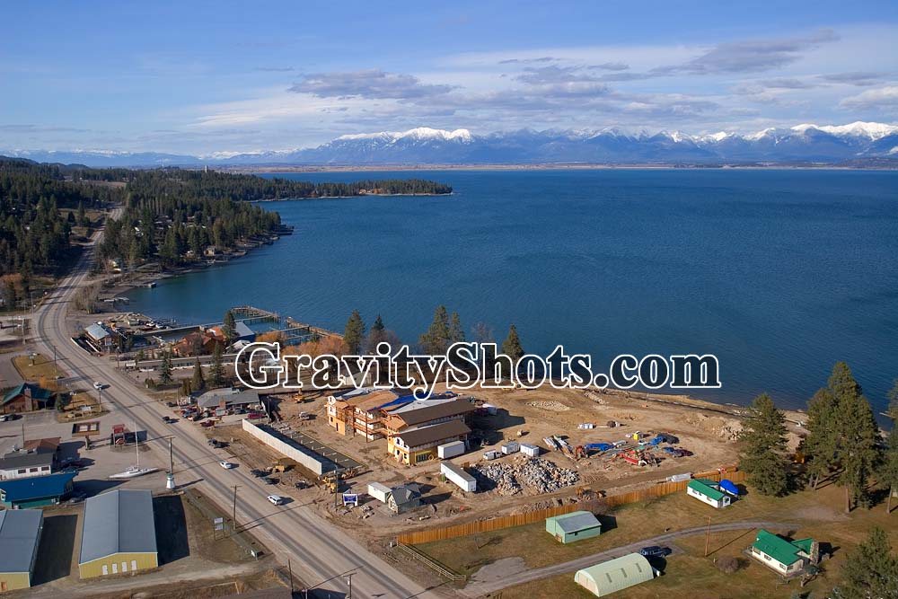 Lakeside, Montana Lakeside, MT Spring Aerial