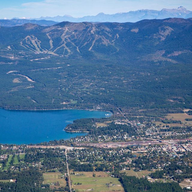 Aerial View of Whitefish, Montana