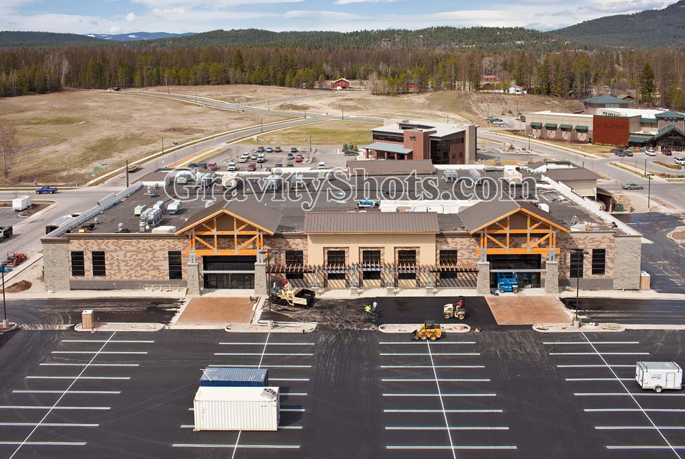 Safeway Construction Whitefish, MT Spring Aerial