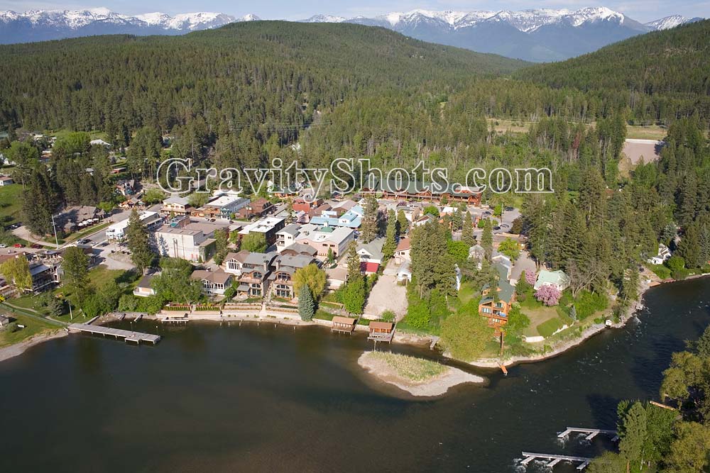 Bigfork Bay BigFork, MT Spring Aerial