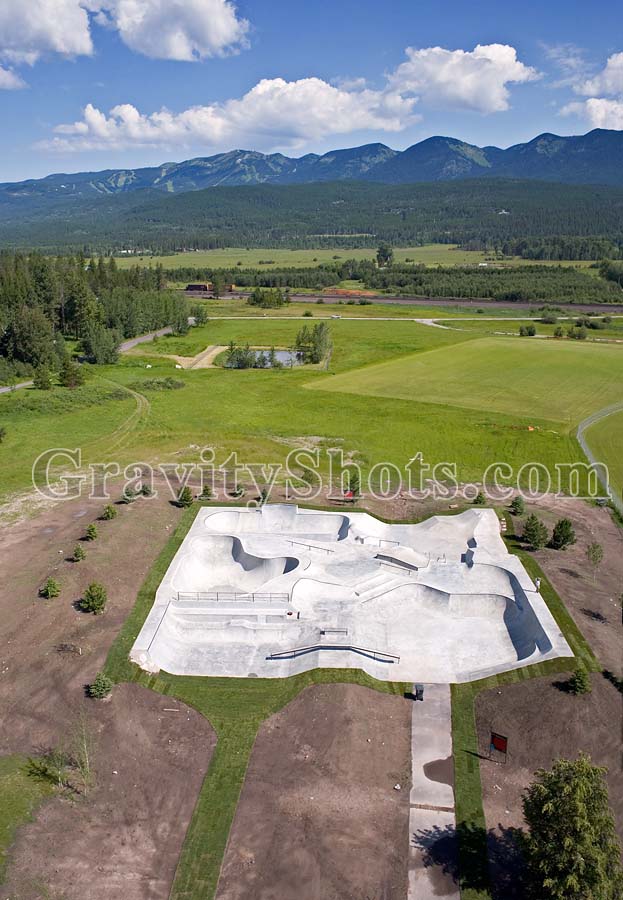 Whitefish Skatepark Whitefish, MT Summer Aerial
