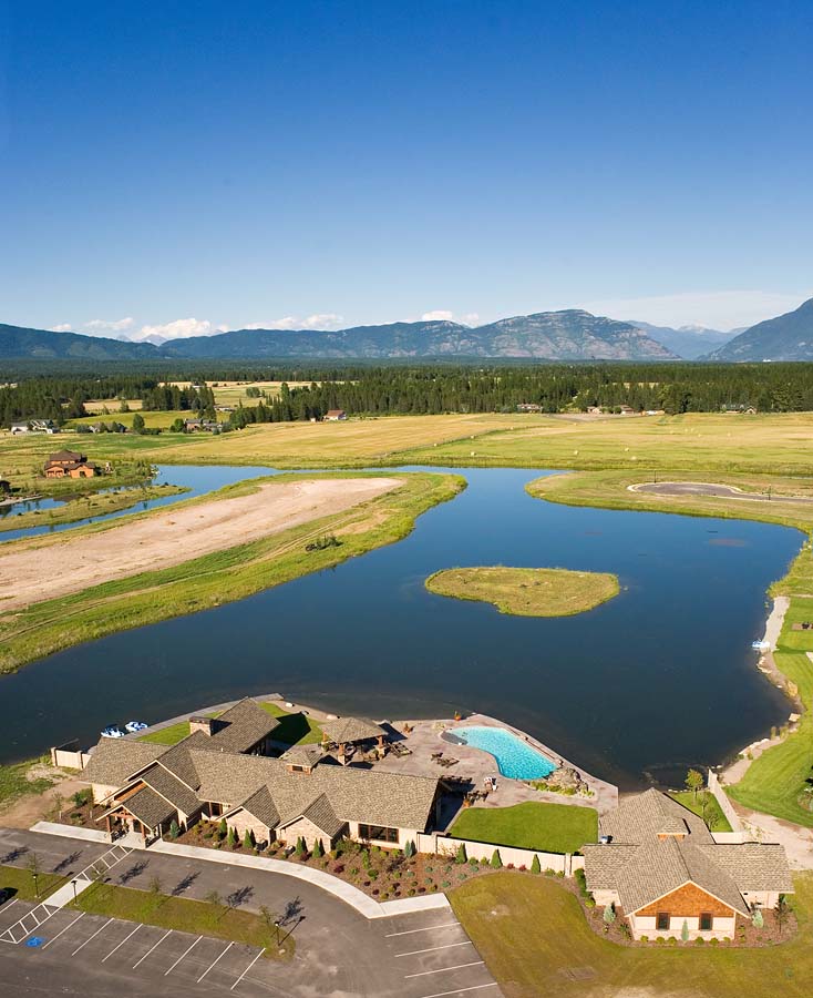 Canoe Club Whitefish, MT Summer Aerial