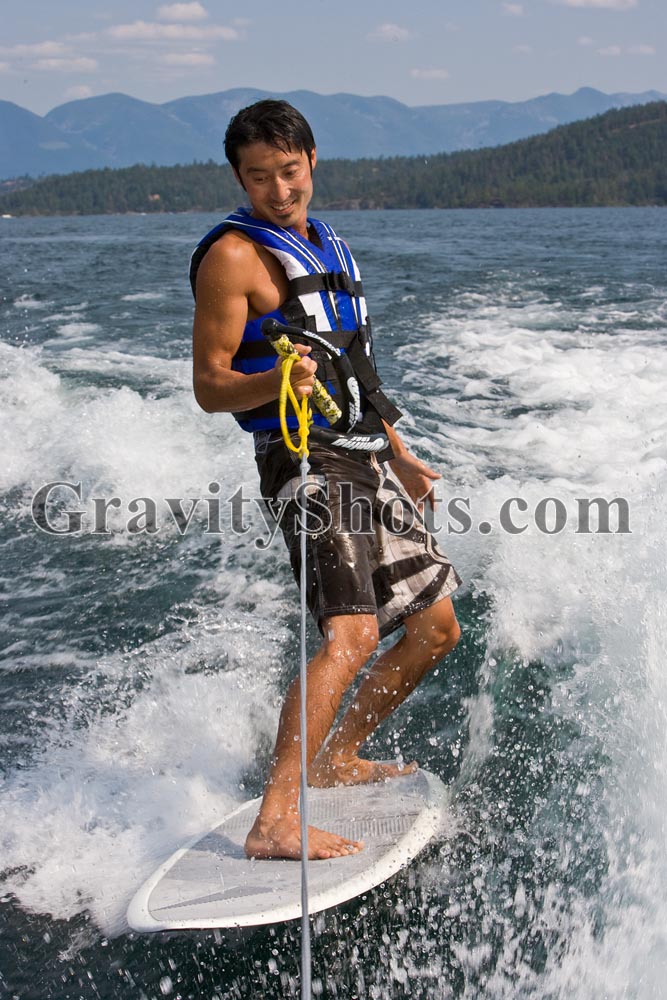 Wake surfing Flathead Lake Flathead Lake Summer Boats